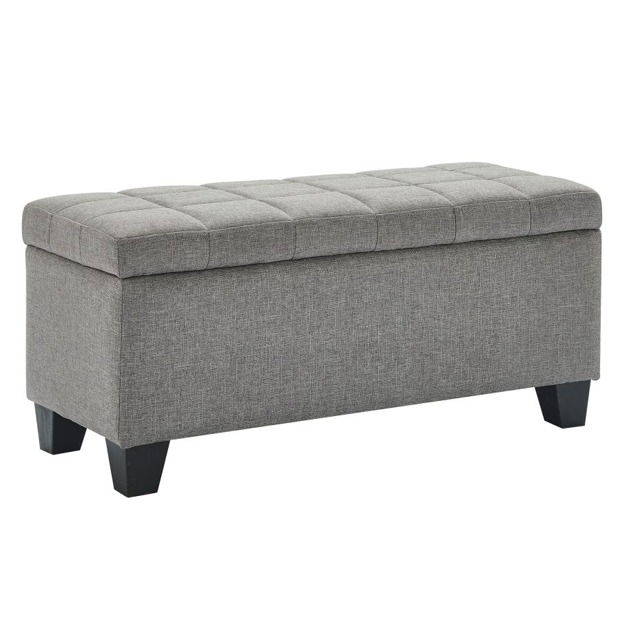 Lila Rectangular Storage Ottoman in Grey 402-777GY