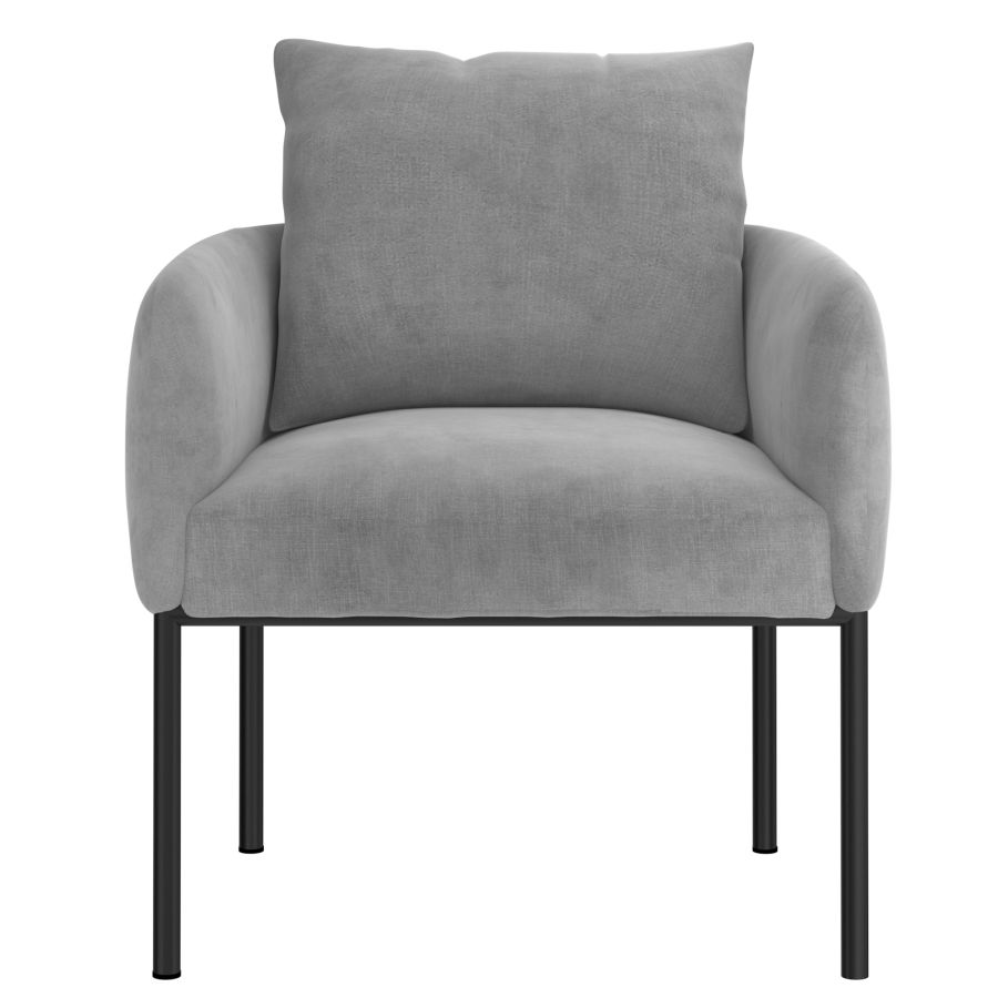Petrie Accent Chair in Grey with Black Leg 403-556GY/BK