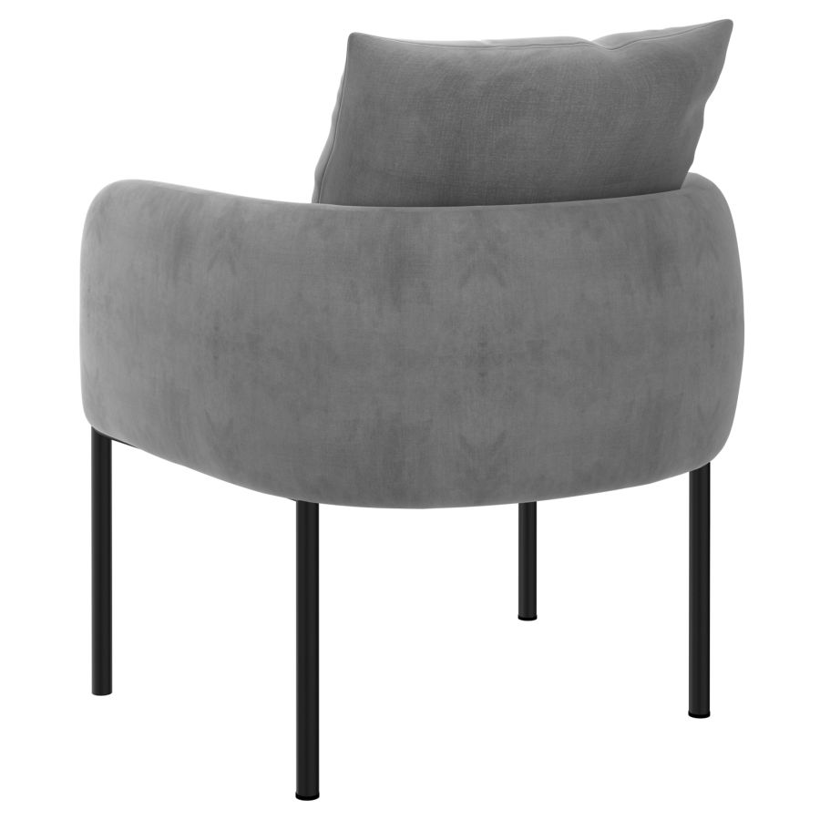 Petrie Accent Chair in Grey with Black Leg 403-556GY/BK