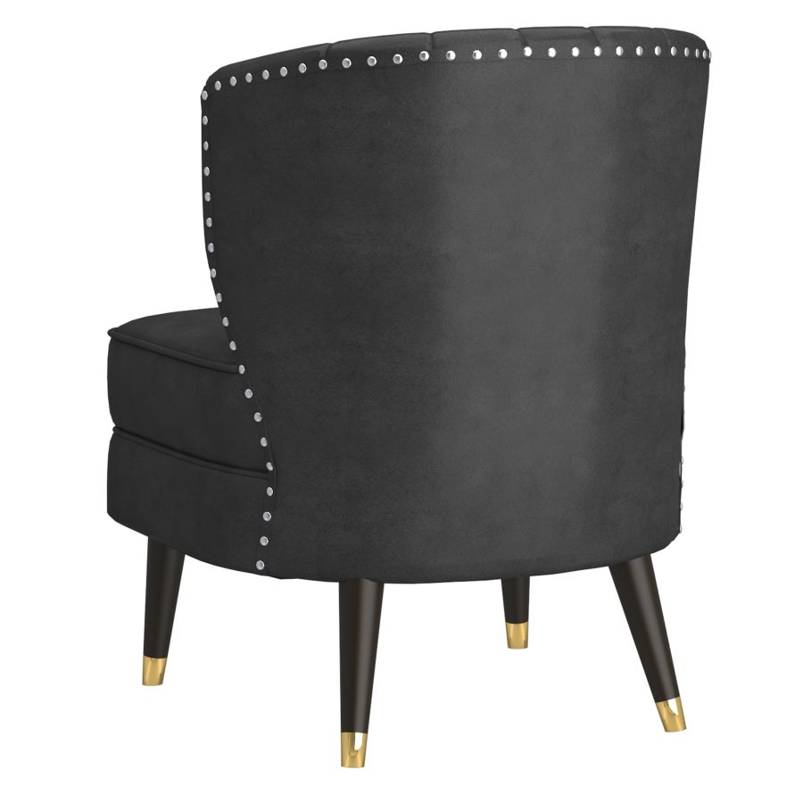 Kyrie Accent Chair in Grey and Espresso 403-587GY