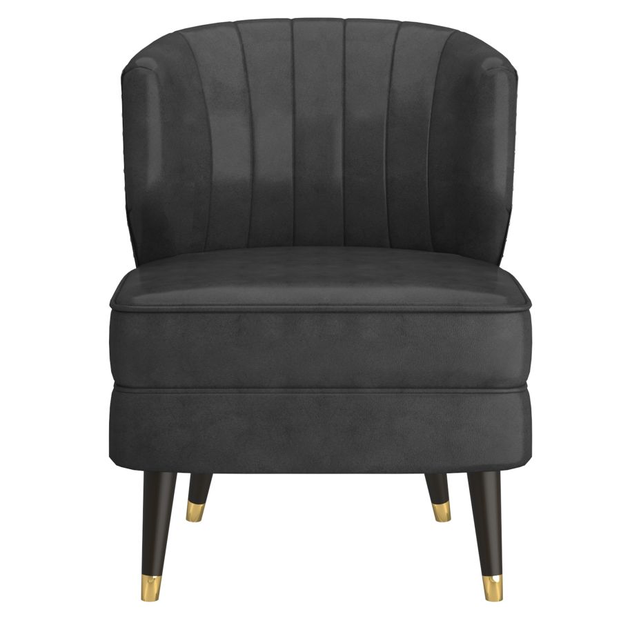 Kyrie Accent Chair in Grey and Espresso 403-587GY