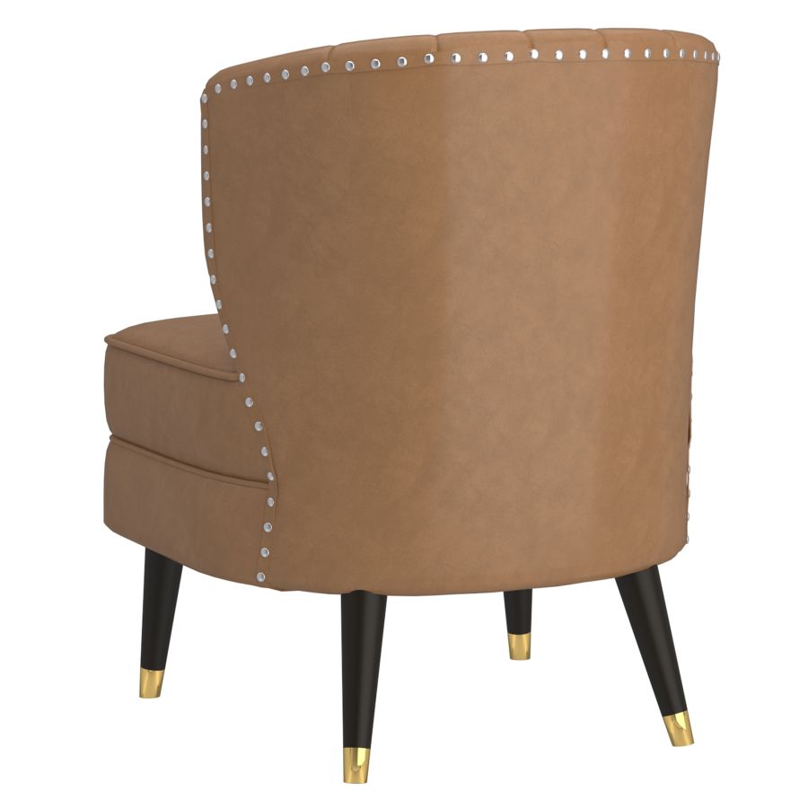 Kyrie Accent Chair in Saddle and Espresso 403-587SD