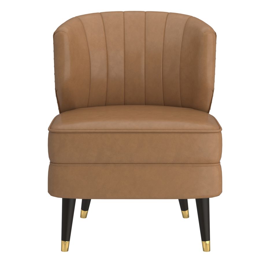 Kyrie Accent Chair in Saddle and Espresso 403-587SD