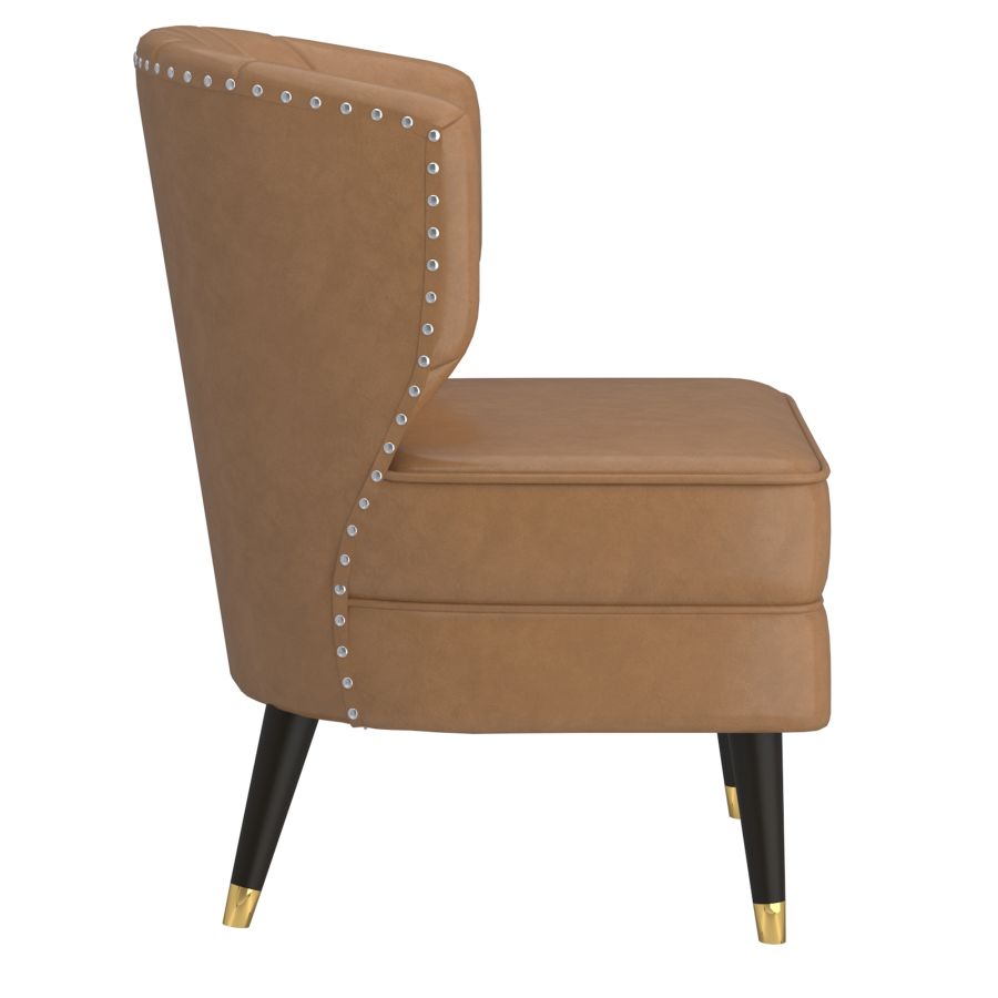 Kyrie Accent Chair in Saddle and Espresso 403-587SD