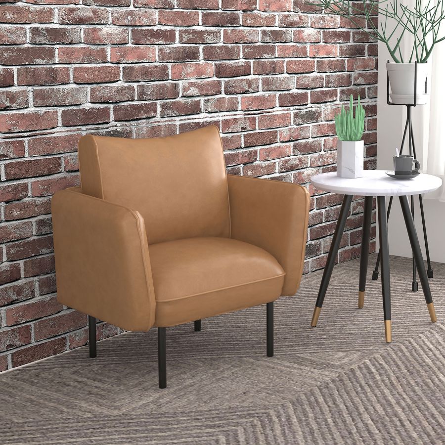 Ryker Accent Chair in Saddle and Black 403-590SD