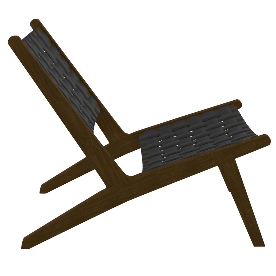 Cyrus Accent Chair in Grey and Walnut 403-626GY ( Open Box )