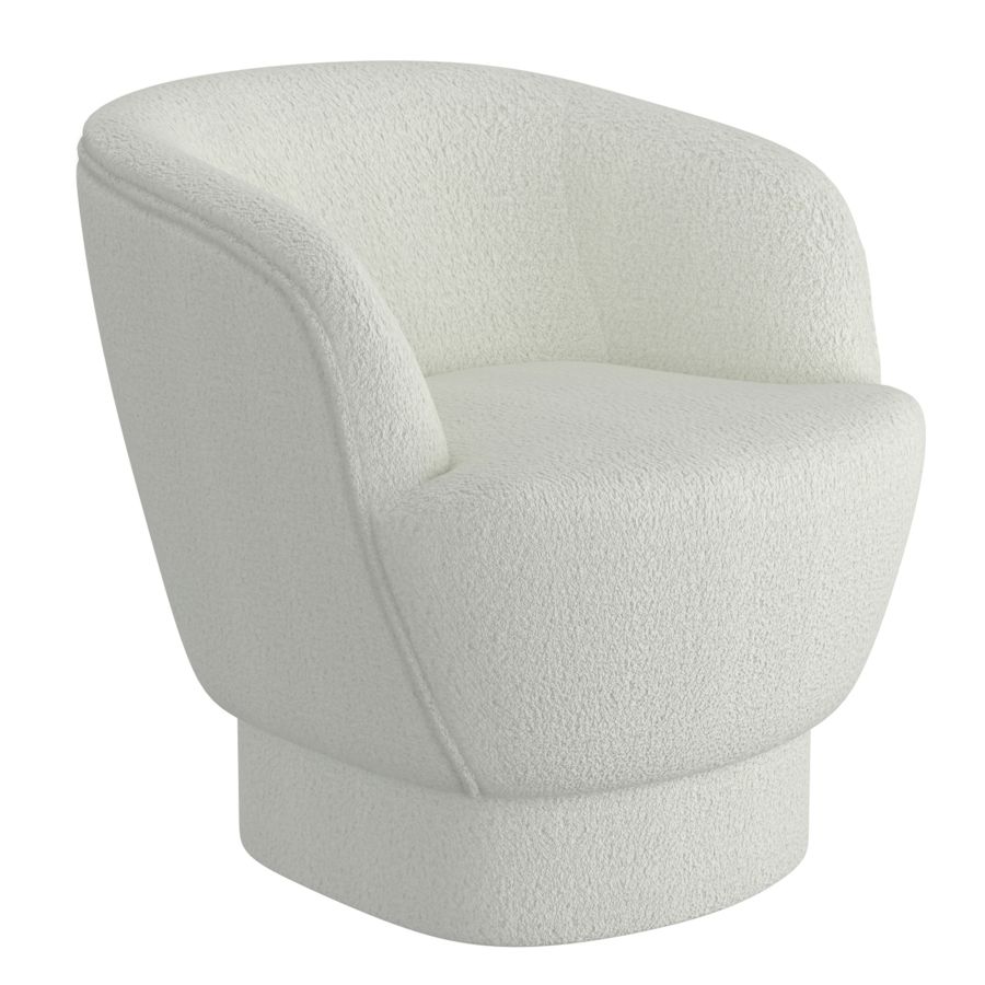 Cuddle Accent Chair in White 403-677WT