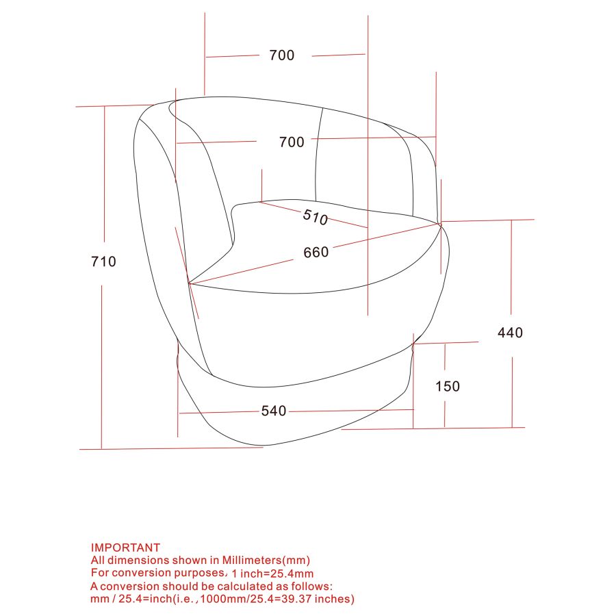 Cuddle Accent Chair in White 403-677WT