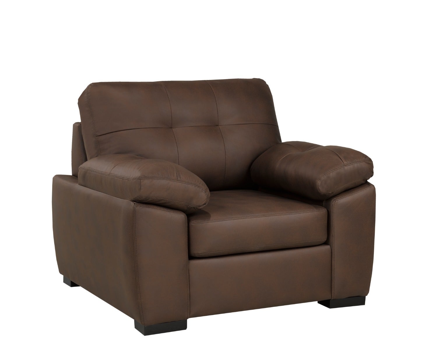 Canadian Made Kalmar Leather Gel Chocolate Sofa Set 4392