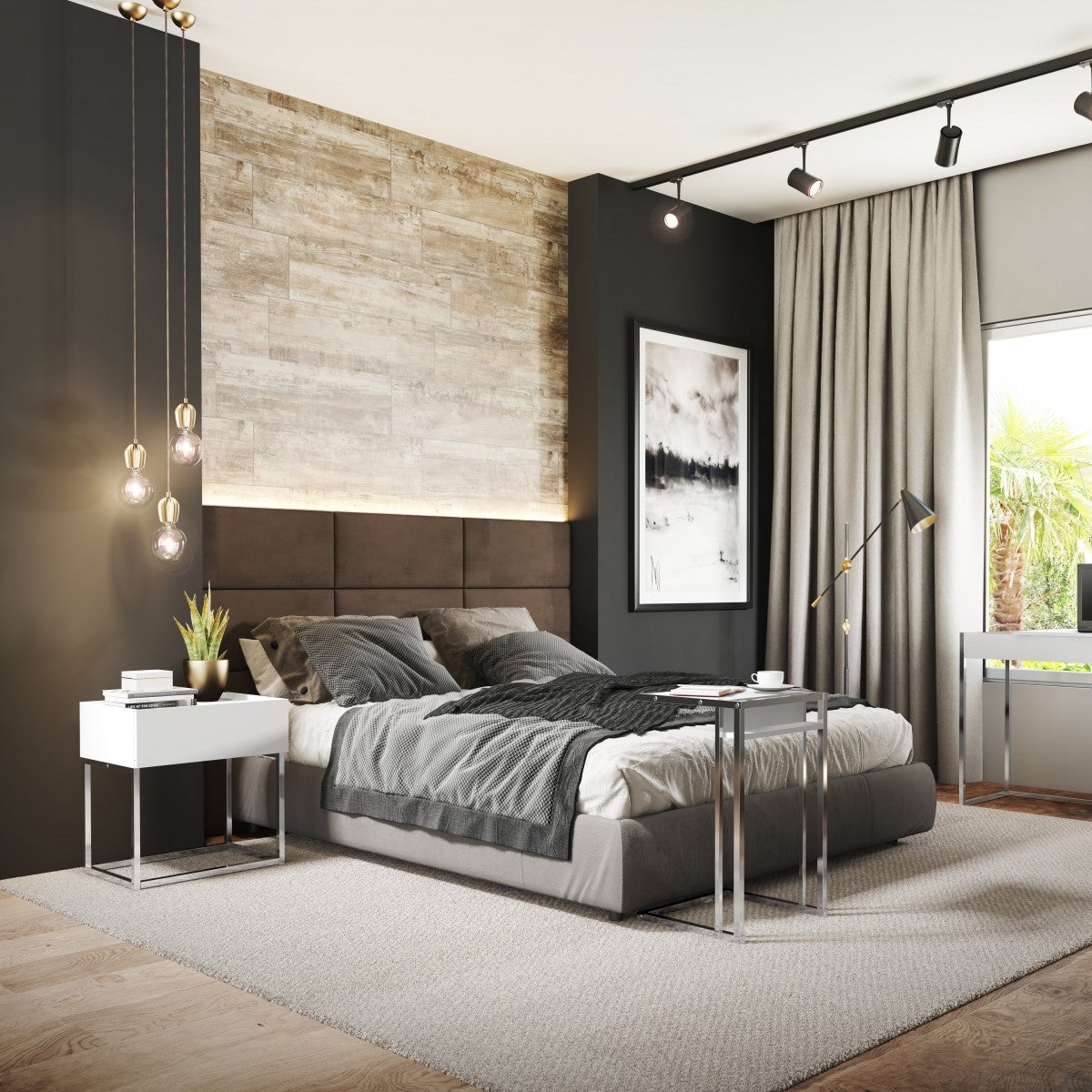 White Matte Night Stand 1342