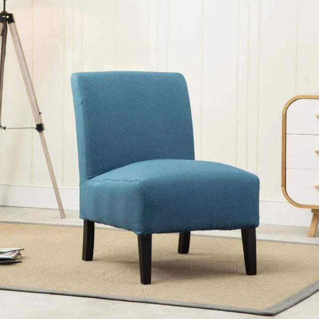 Accent Chair Blue Fabric 453FS-BL