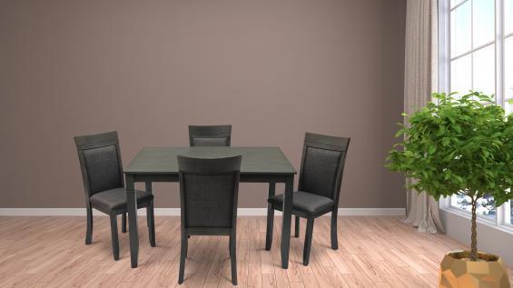 Nellie Grey Dining Table with 4 Chairs 3649