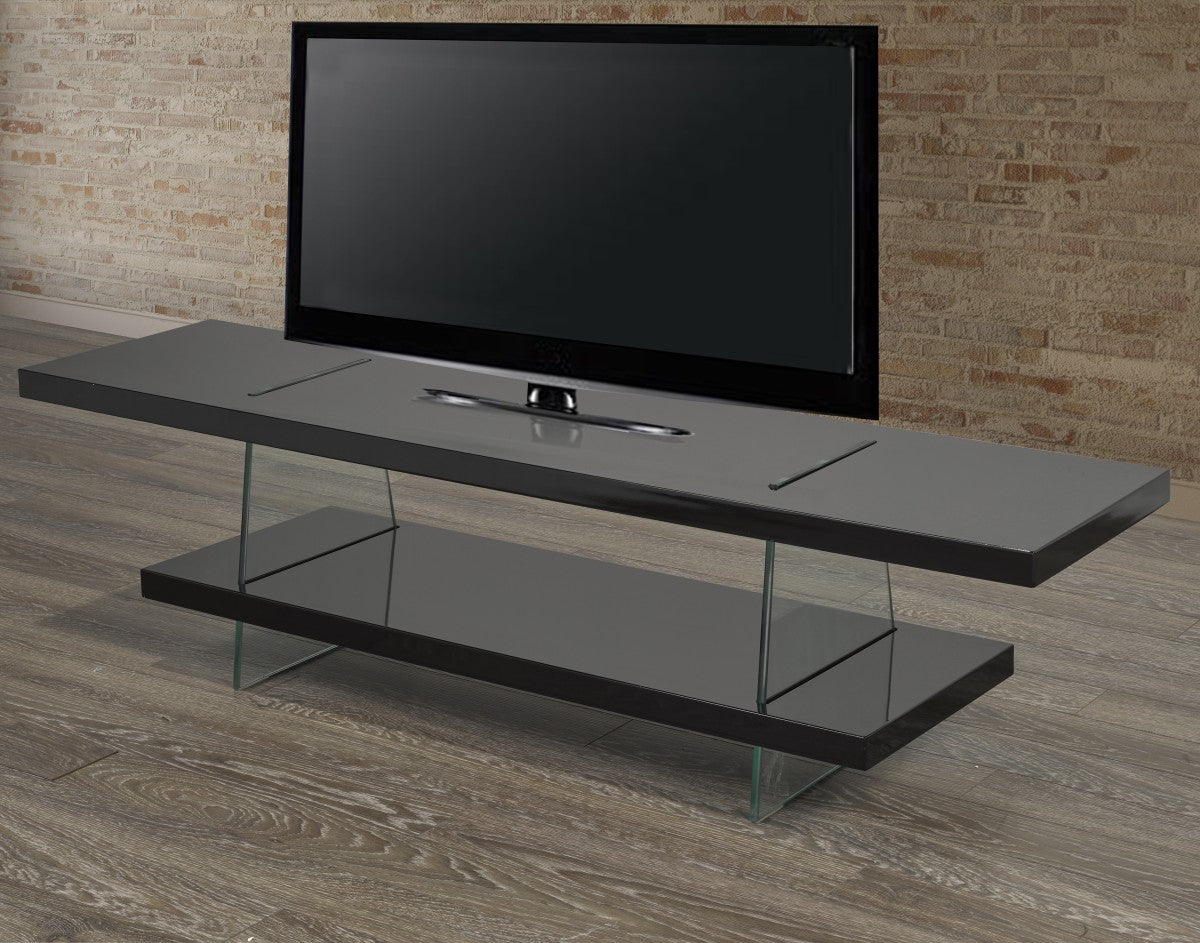 59" Black Contemporary Design TV Stand 3020-59