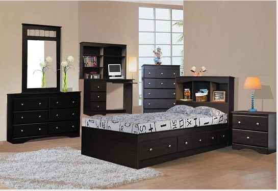 Canadian Made 6 pc Kids Bedroom Set Dark Oak 5000