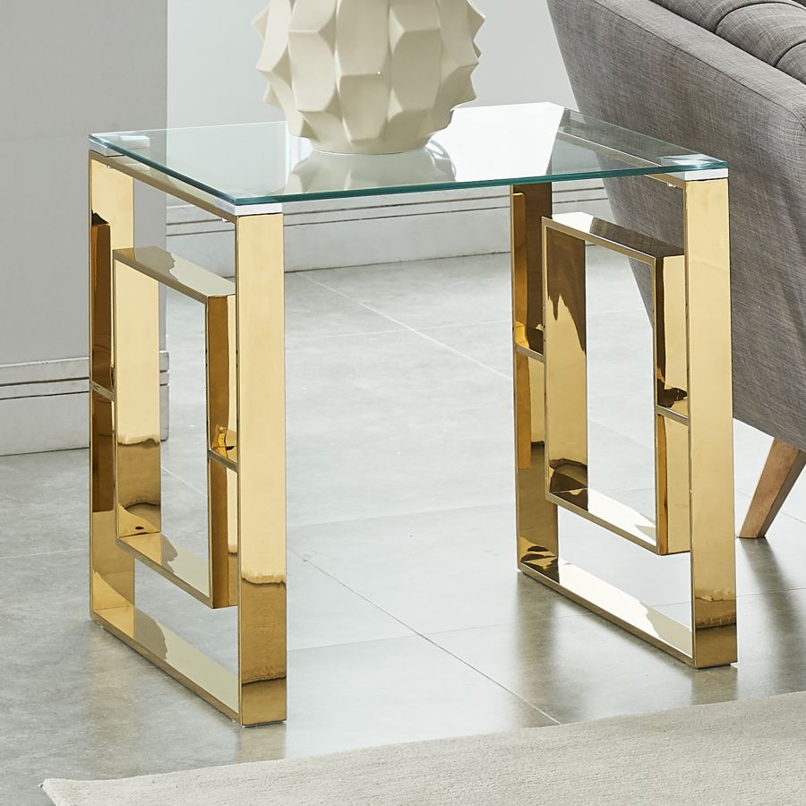 Eros Accent Table in Gold 501-482GL