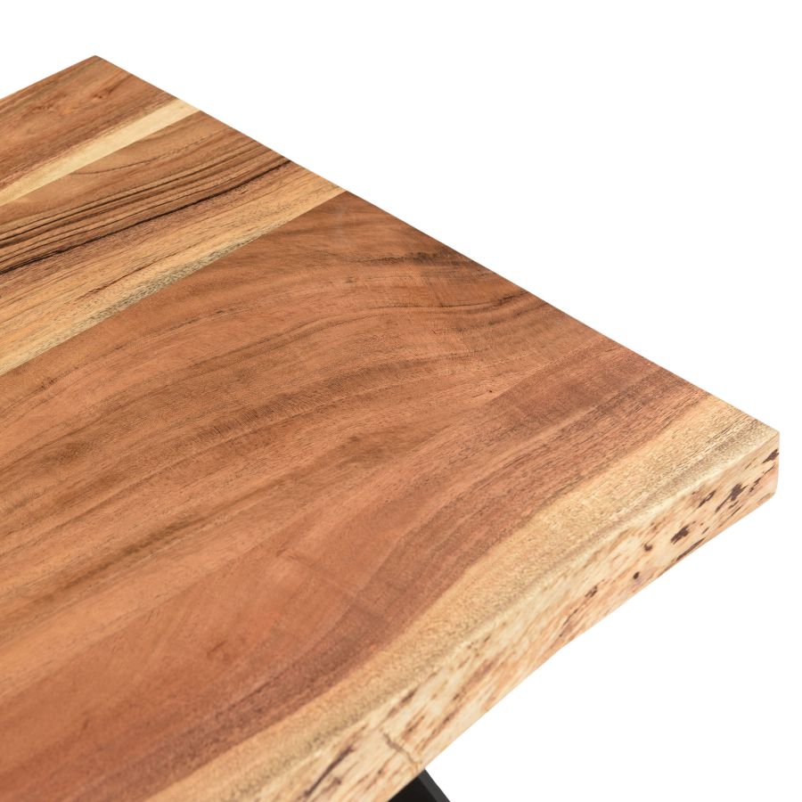 Virag Accent Table in Natural and Black 501-571NT