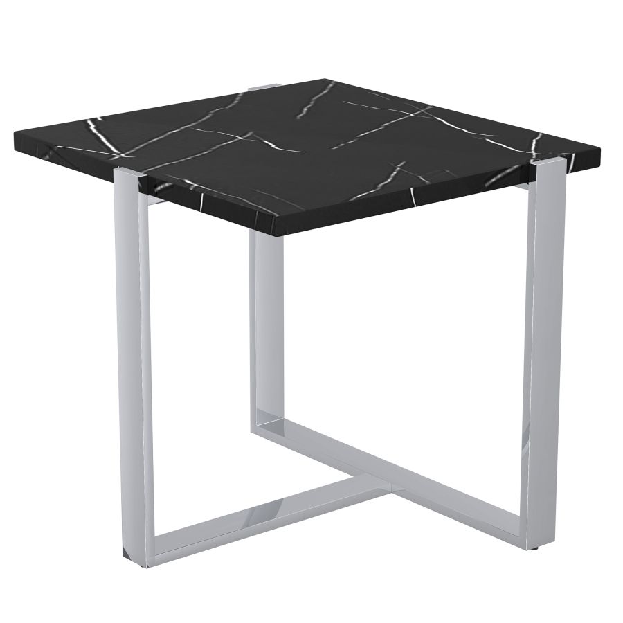 Veno Accent Table in Black and Silver 501-624BK_CH