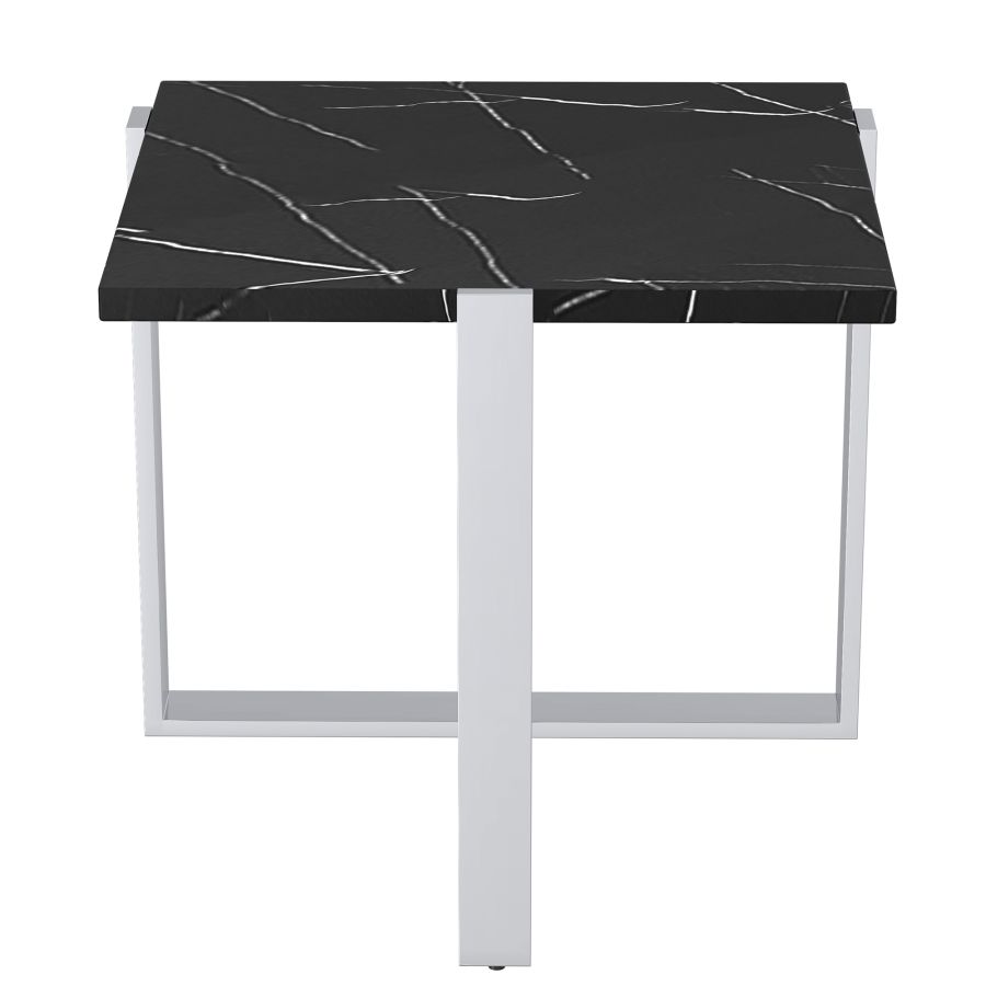Veno Accent Table in Black and Silver 501-624BK_CH