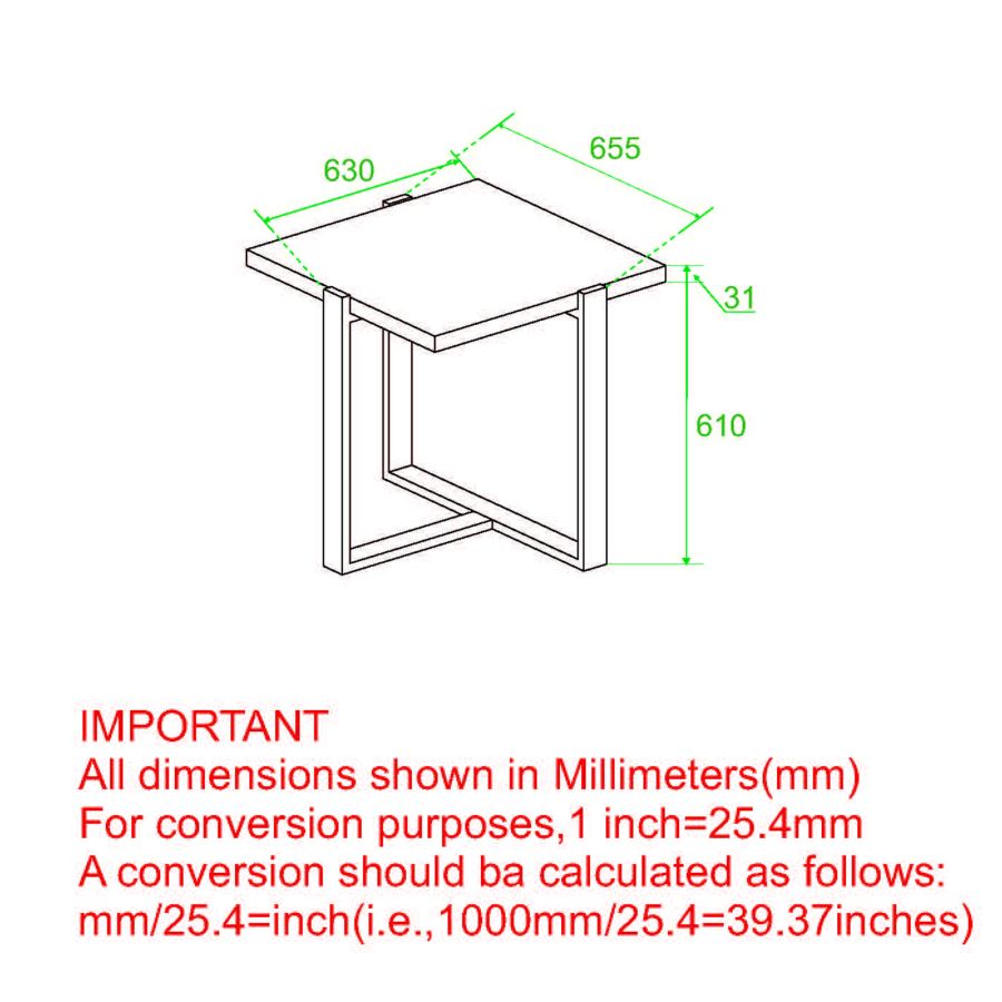 Veno Accent Table in Black and Silver 501-624BK_CH
