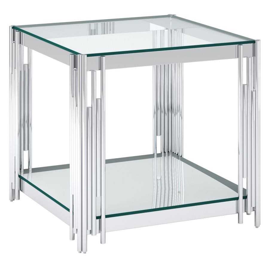 Estrel Large Accent Table in Silver 501-630CH_L