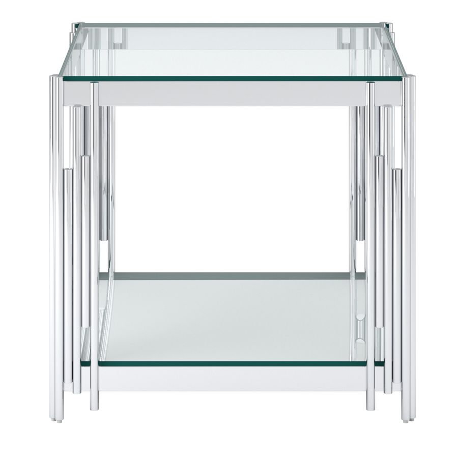 Estrel Large Accent Table in Silver 501-630CH_L