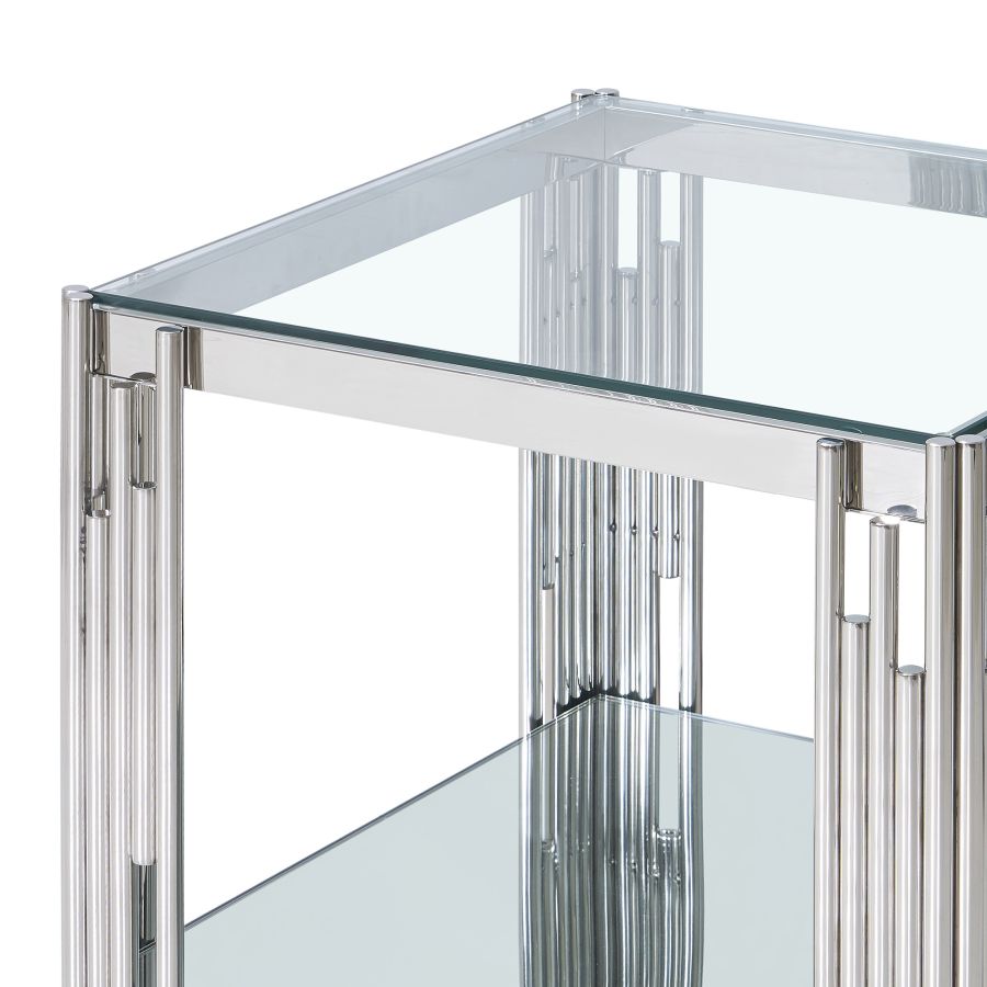 Estrel Large Accent Table in Silver 501-630CH_L