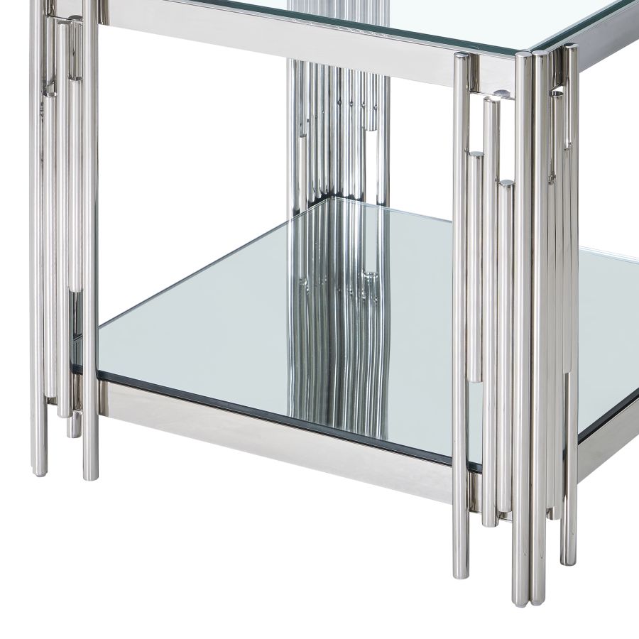 Estrel Large Accent Table in Silver 501-630CH_L