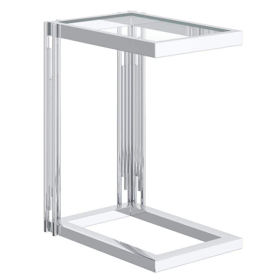 Estrel Small Accent Table in Silver 501-630CH_S