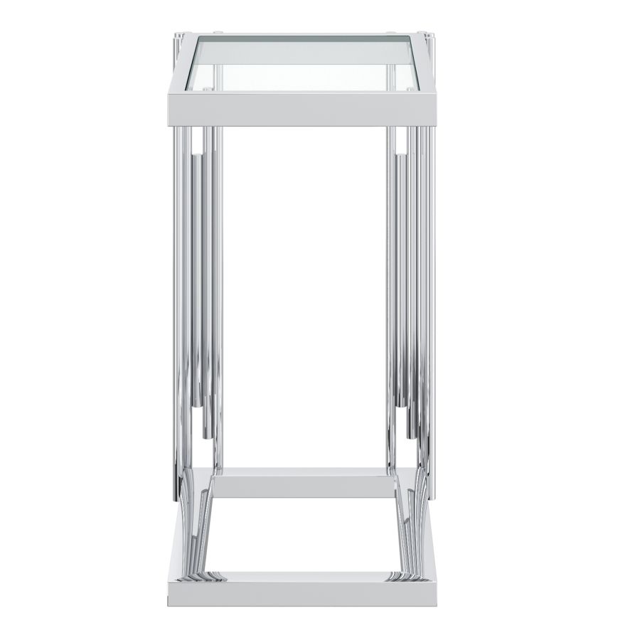 Estrel Small Accent Table in Silver 501-630CH_S