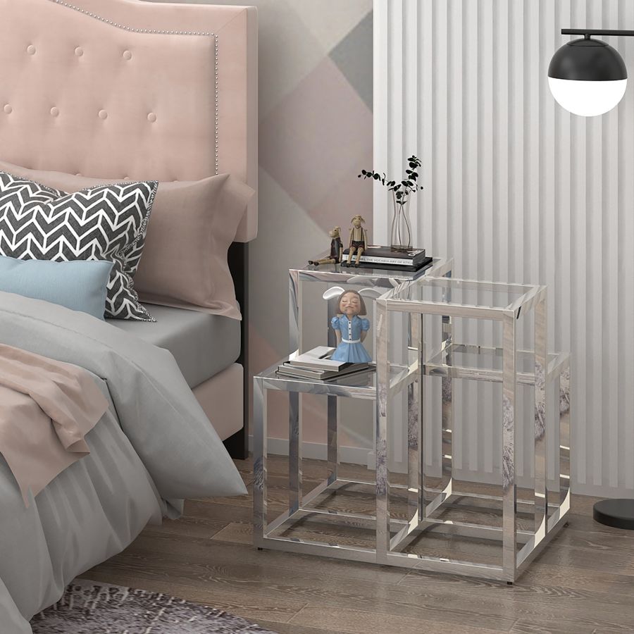 Casini Accent Table in Silver 501-632CH