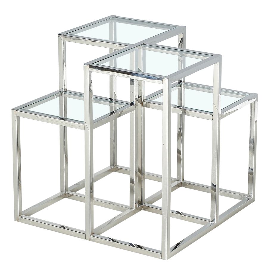 Casini Accent Table in Silver 501-632CH