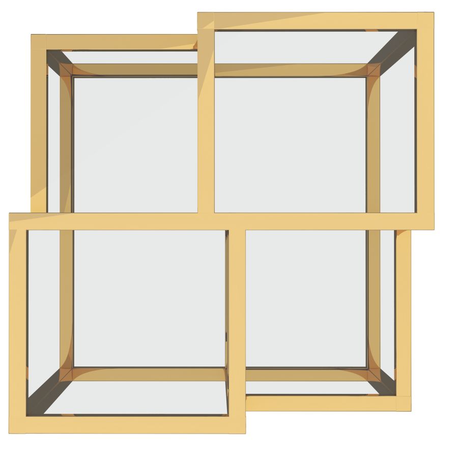 Casini Accent Table in Gold 501-632GL