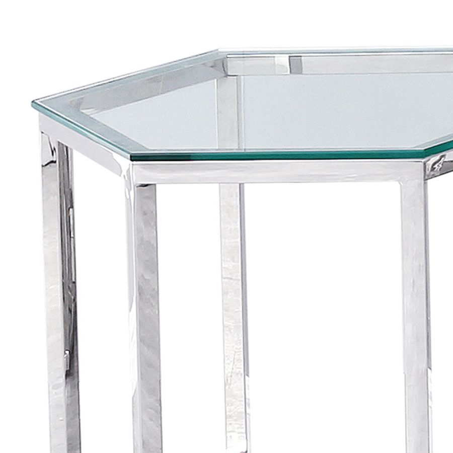 Fleur Accent Table in Silver 501-635CH