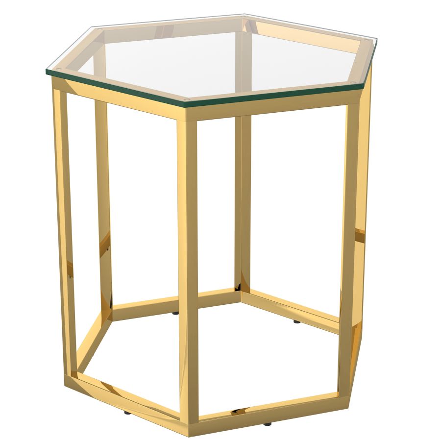 Fleur Accent Table in Gold 501-635GL