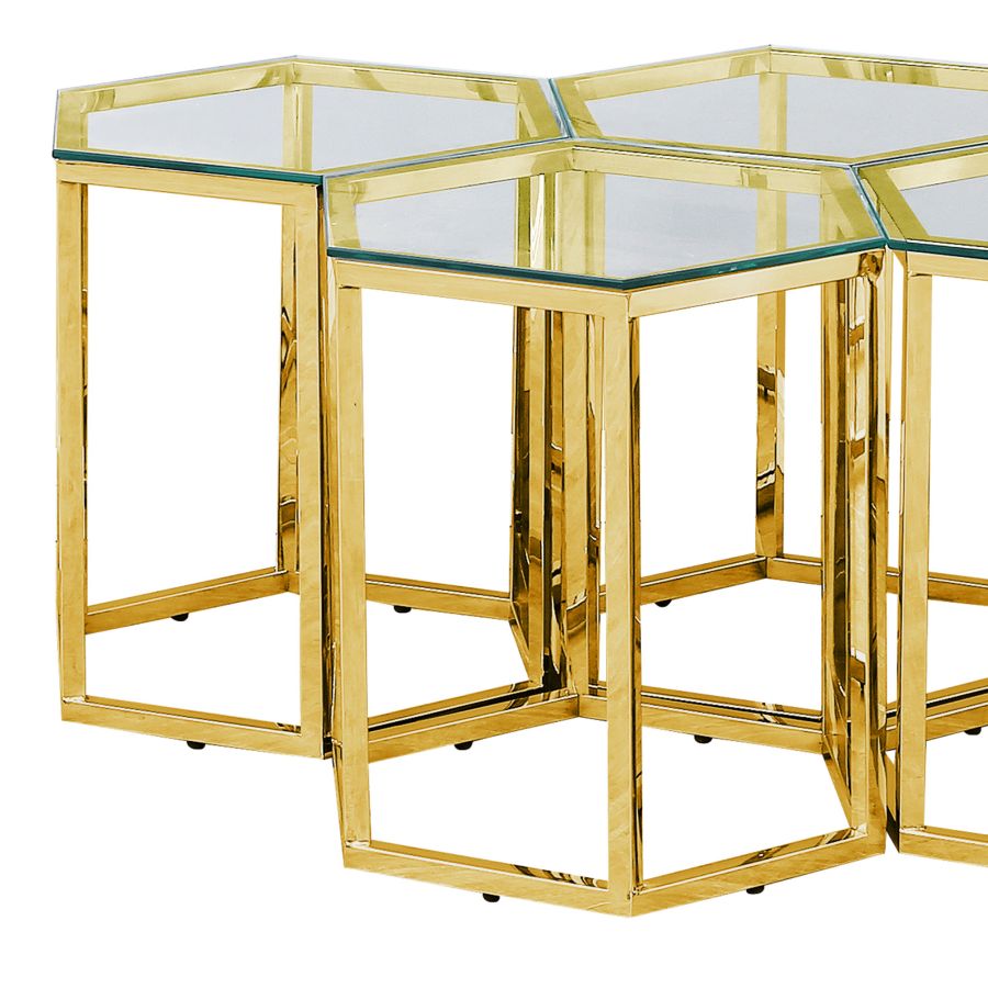 Fleur Accent Table in Gold 501-635GL