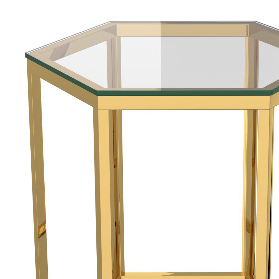 Fleur Accent Table in Gold 501-635GL