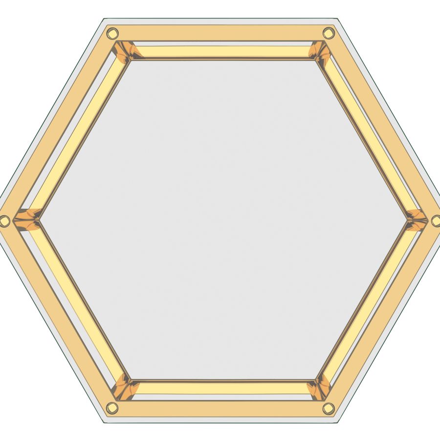 Fleur Accent Table in Gold 501-635GL