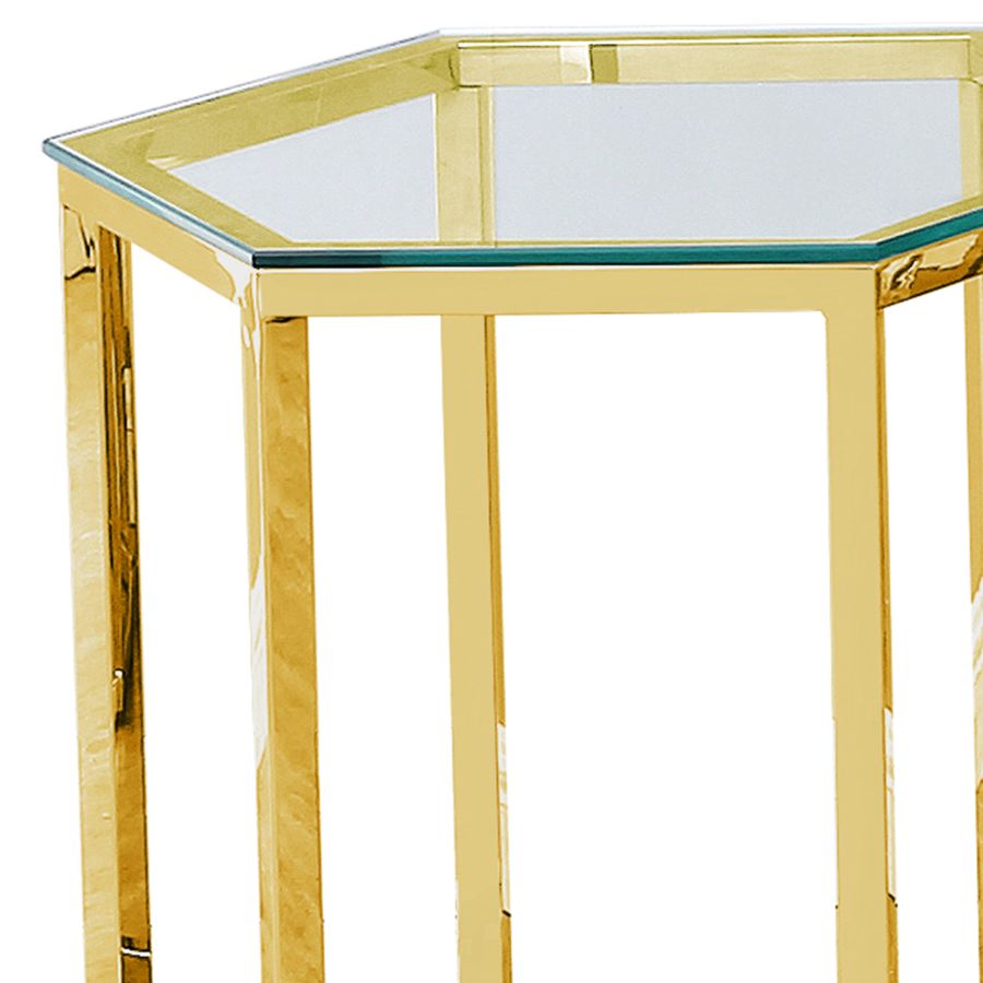 Fleur Accent Table in Gold 501-635GL
