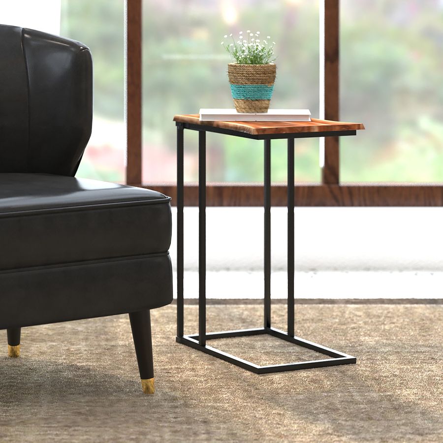 Jivin Accent Table in Natural and Black 501-676NAT