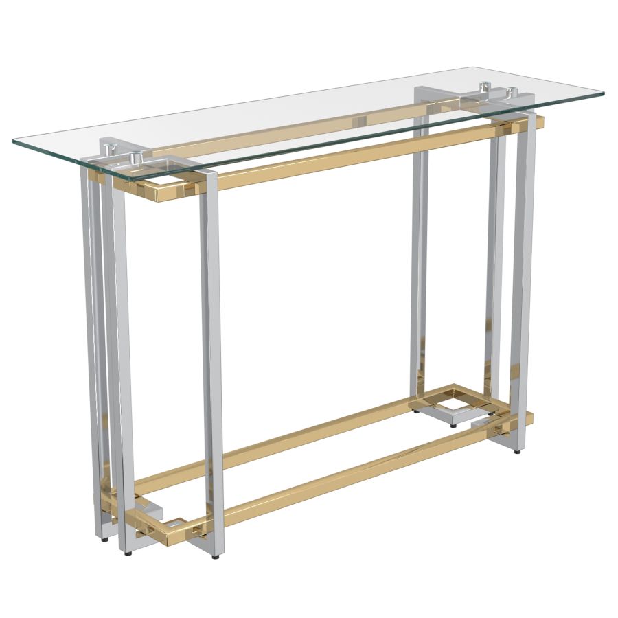 Florina Console Table in Silver and Gold 502-561CH