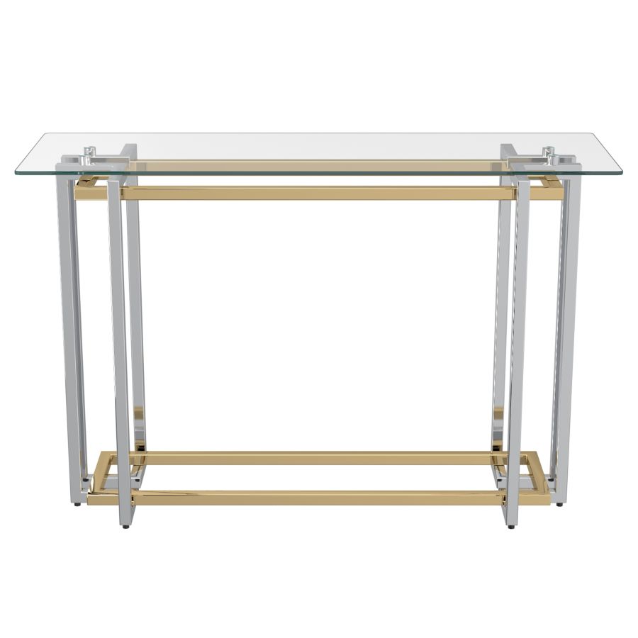 Florina Console Table in Silver and Gold 502-561CH