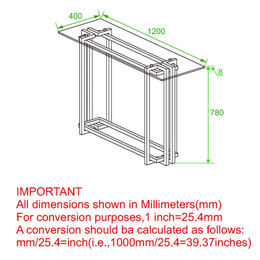 Florina Console Table in Silver and Gold 502-561CH