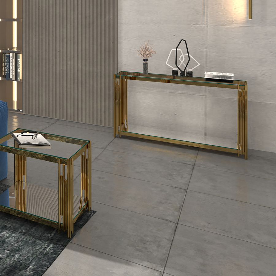 Estrel Console Table in Gold 502-630GL