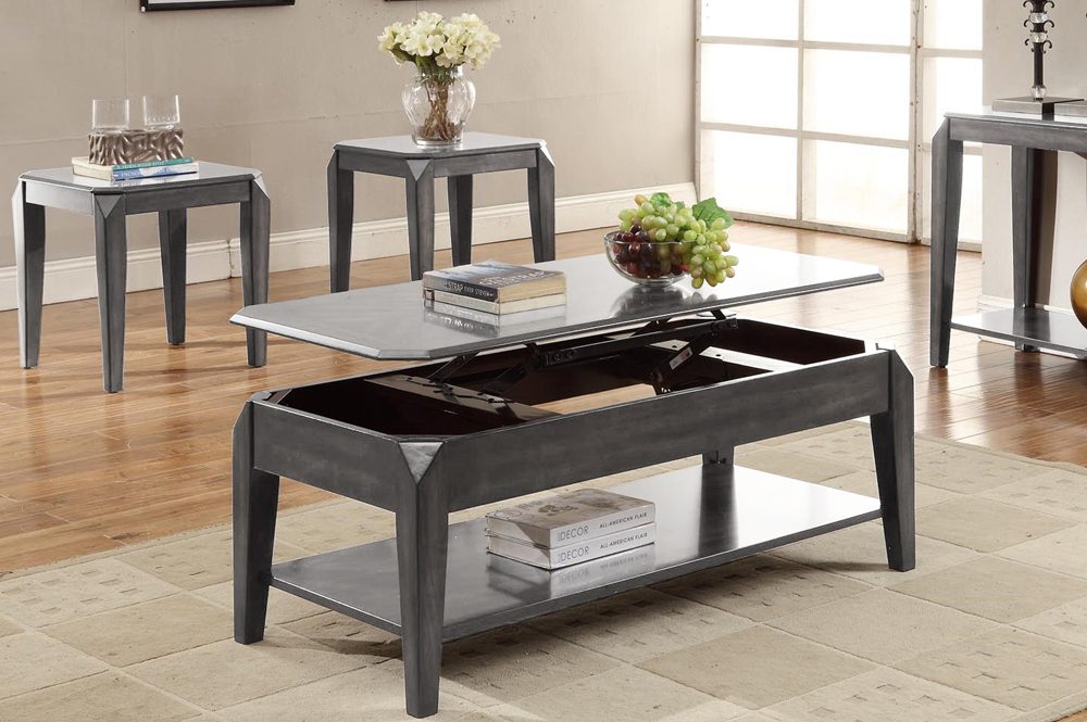 Grey Wooden End Table 5134