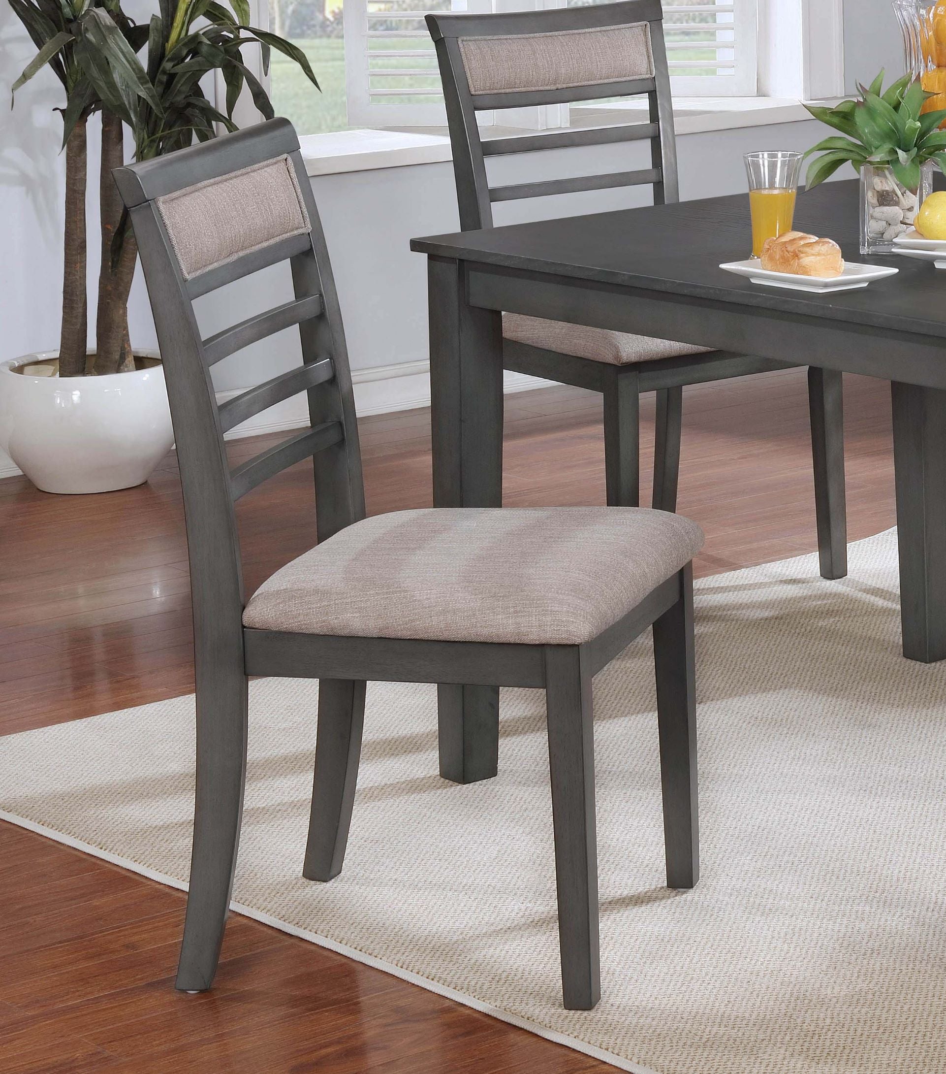 Dahlia Dining Table with 4 Chairs Grey 5201