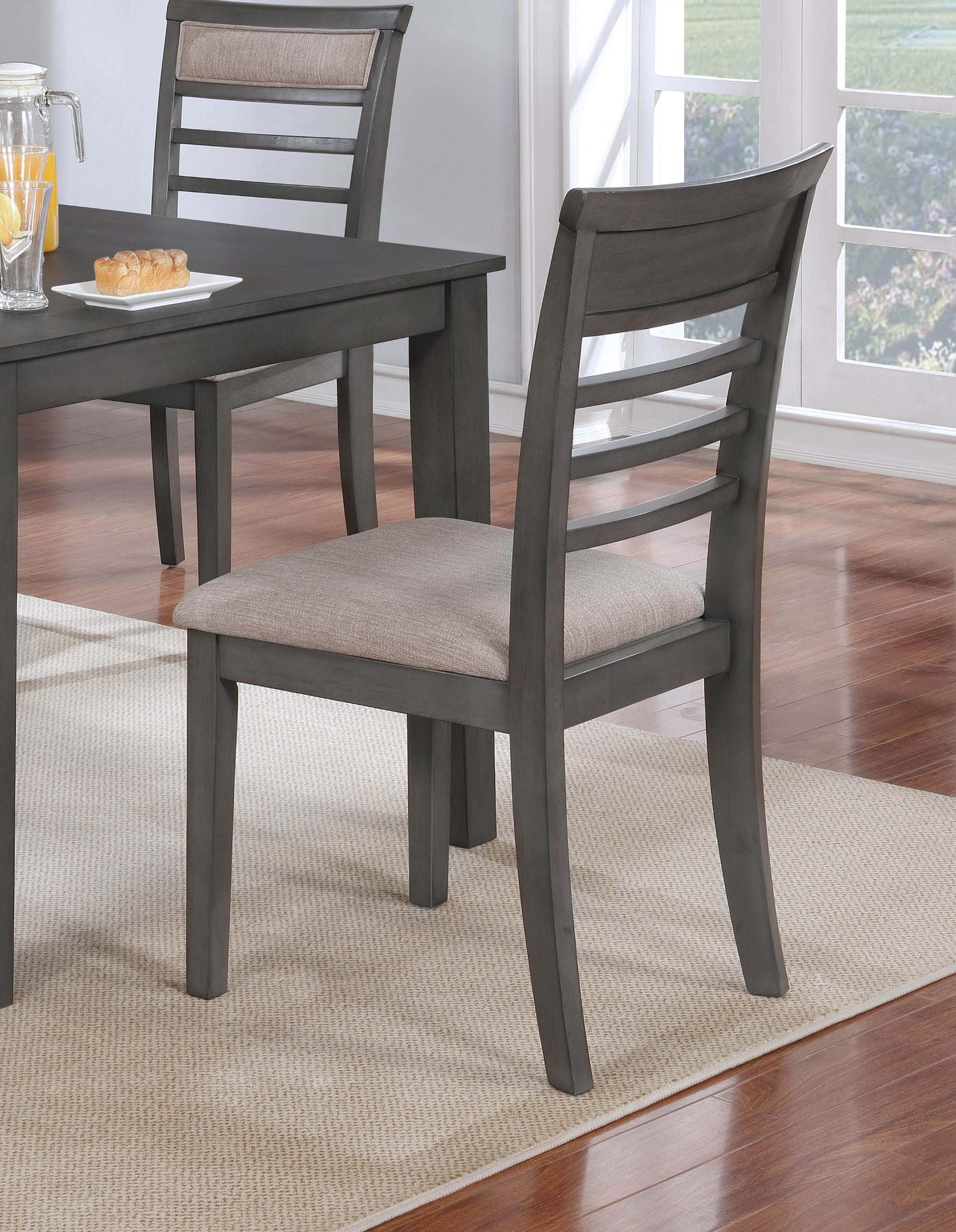 Dahlia Dining Table with 4 Chairs Grey 5201