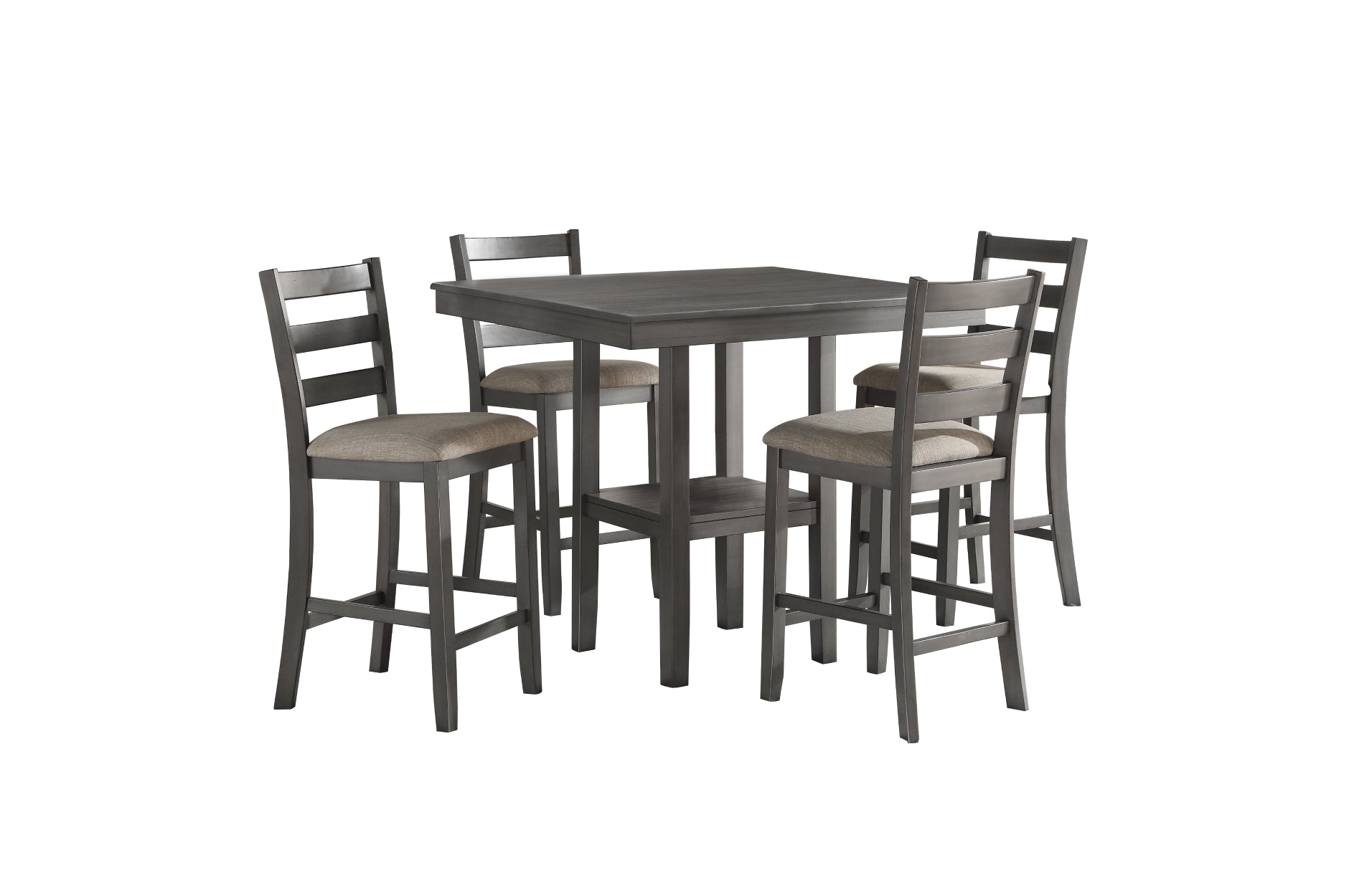 Sharon Wooden Counter Height 5PC Set Grey 5659-36