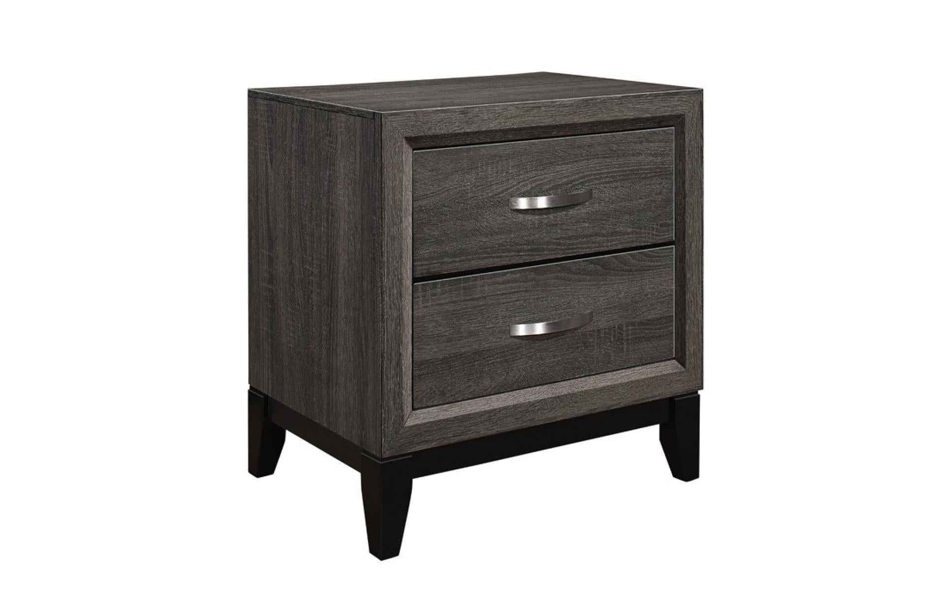 Davi Grey Wooden Night Stand 1645