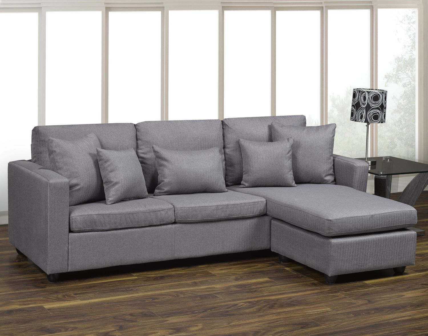Barcelona Sectional Sofa with Movable Ottoman 4522