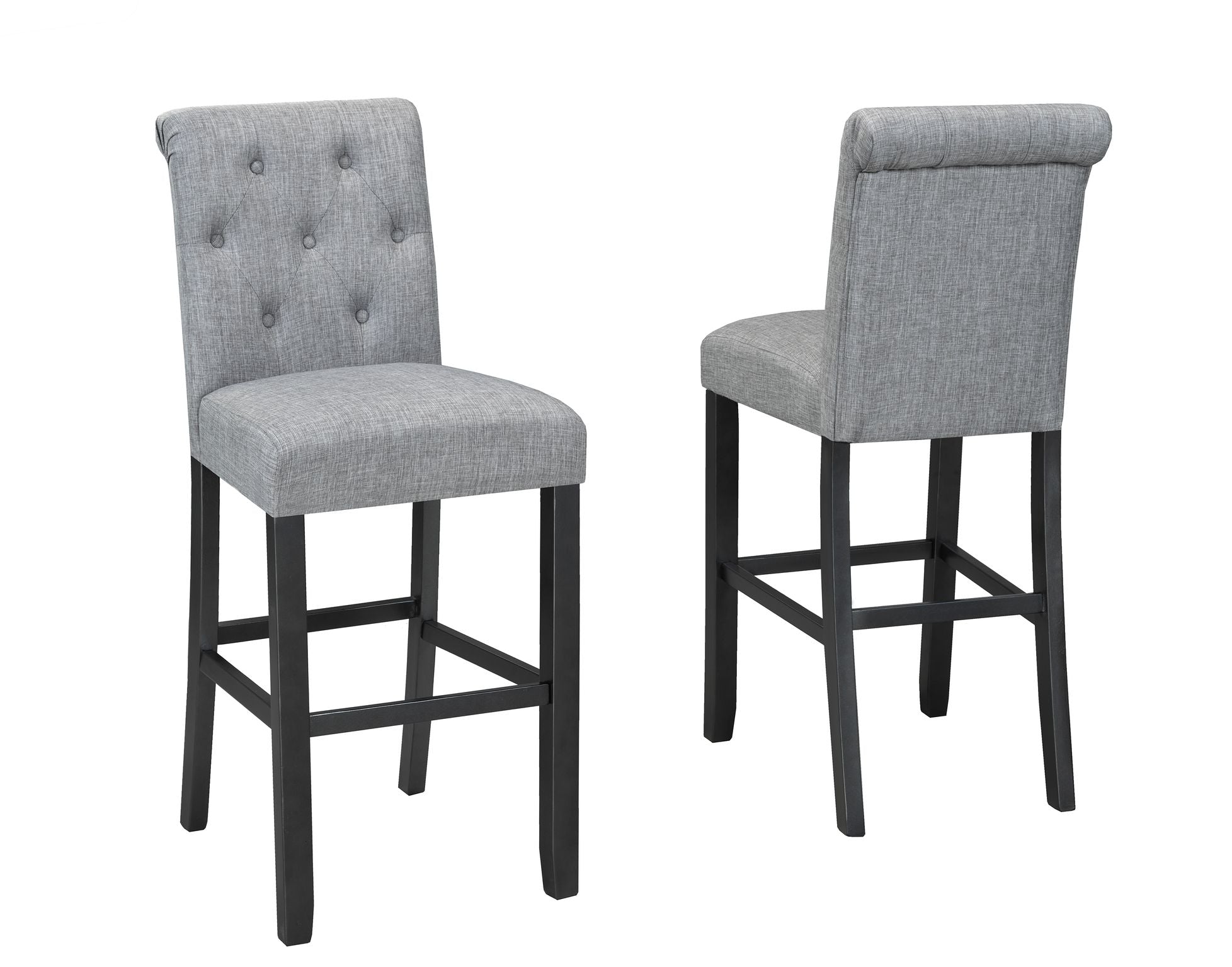 29" Tinga Light Grey Fabric Barstool 638-29 GR (Set of 2)